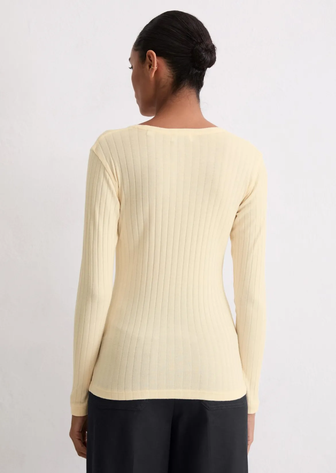 Longsleeve slim aus Organic-Cotton-Modal-Mix