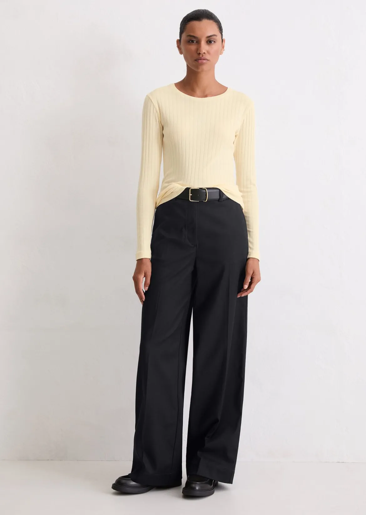 Longsleeve slim aus Organic-Cotton-Modal-Mix