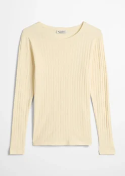 Longsleeve slim aus Organic-Cotton-Modal-Mix