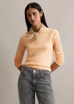Longsleeve slim aus Rippjersey