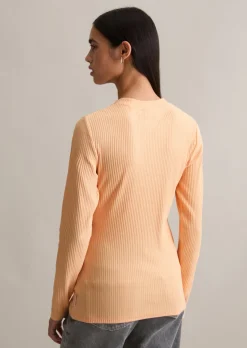 Longsleeve slim aus Rippjersey