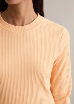 Longsleeve slim aus Rippjersey