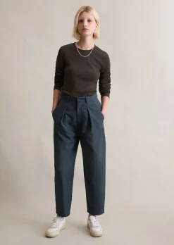 Longsleeve slim aus softem Bio-Baumwolle-Modal-Stretch-Jersey