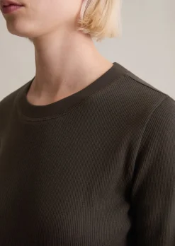 Longsleeve slim aus softem Bio-Baumwolle-Modal-Stretch-Jersey