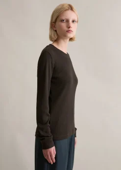 Longsleeve slim aus softem Bio-Baumwolle-Modal-Stretch-Jersey