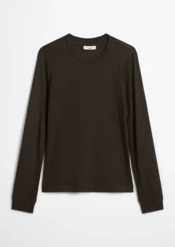 Longsleeve slim aus softem Bio-Baumwolle-Modal-Stretch-Jersey