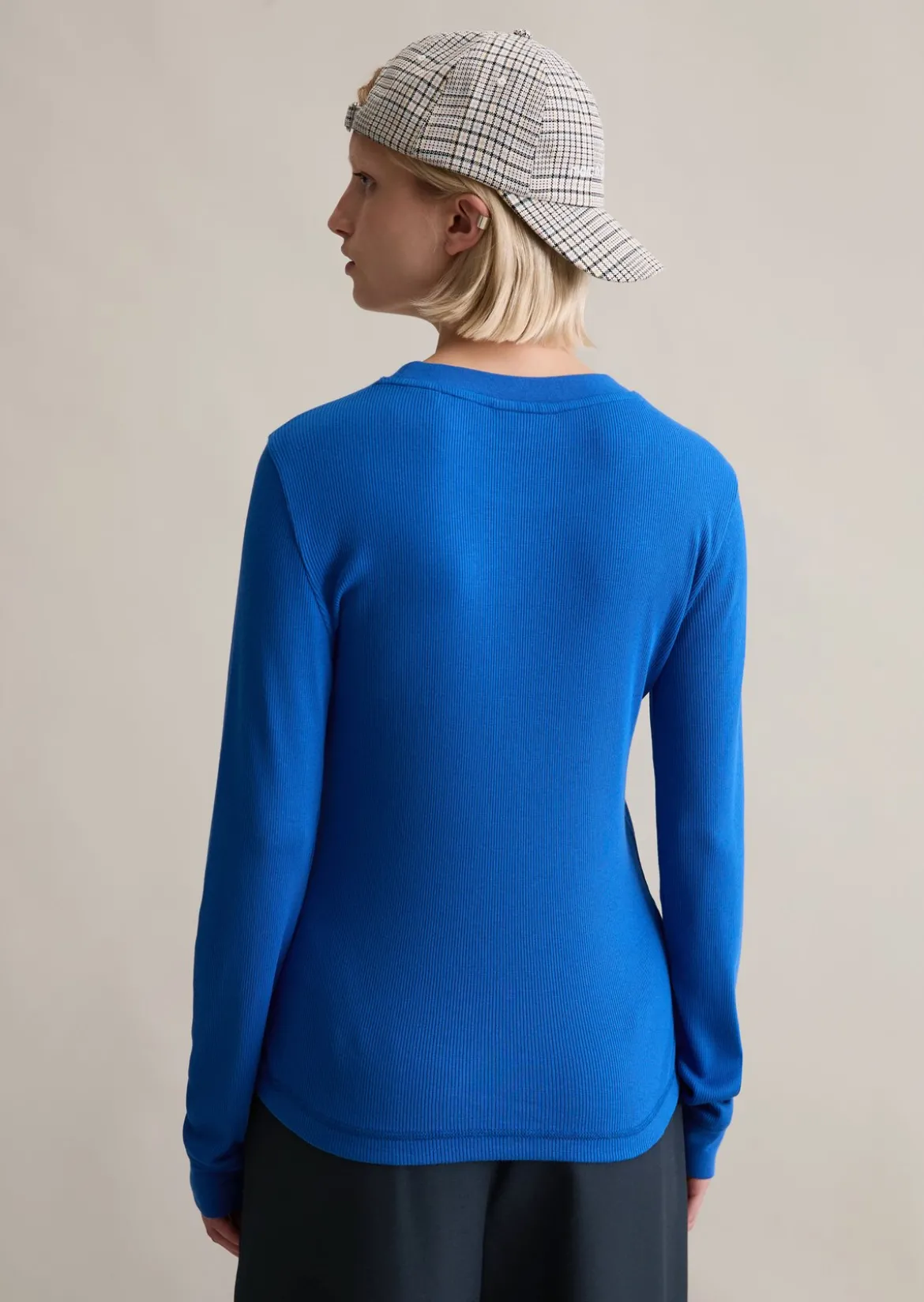 Longsleeve slim aus softem Bio-Baumwolle-Modal-Stretch-Jersey