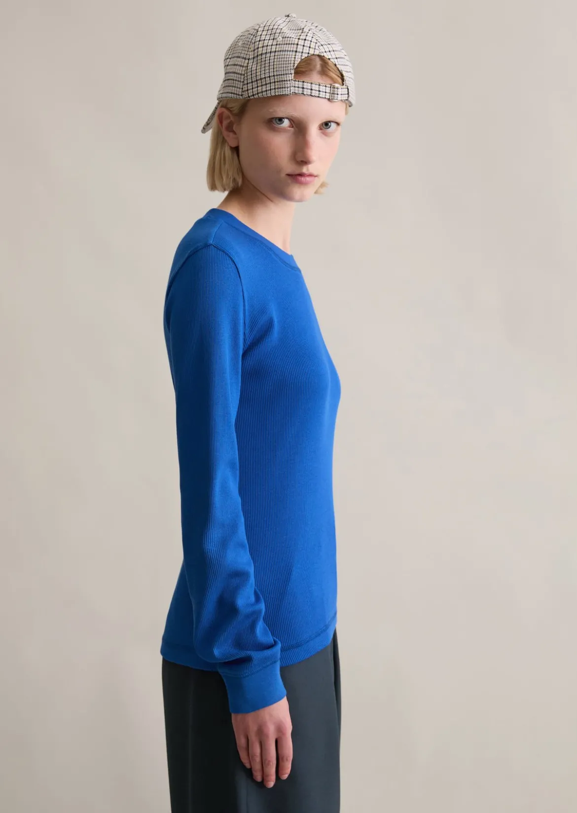 Longsleeve slim aus softem Bio-Baumwolle-Modal-Stretch-Jersey