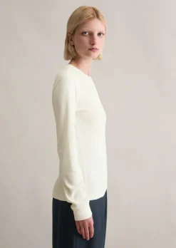 Longsleeve slim aus softem Bio-Baumwolle-Modal-Stretch-Jersey