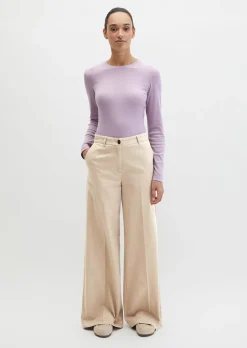 Longsleeve slim garment-dyed aus Rippjersey