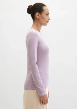 Longsleeve slim garment-dyed aus Rippjersey