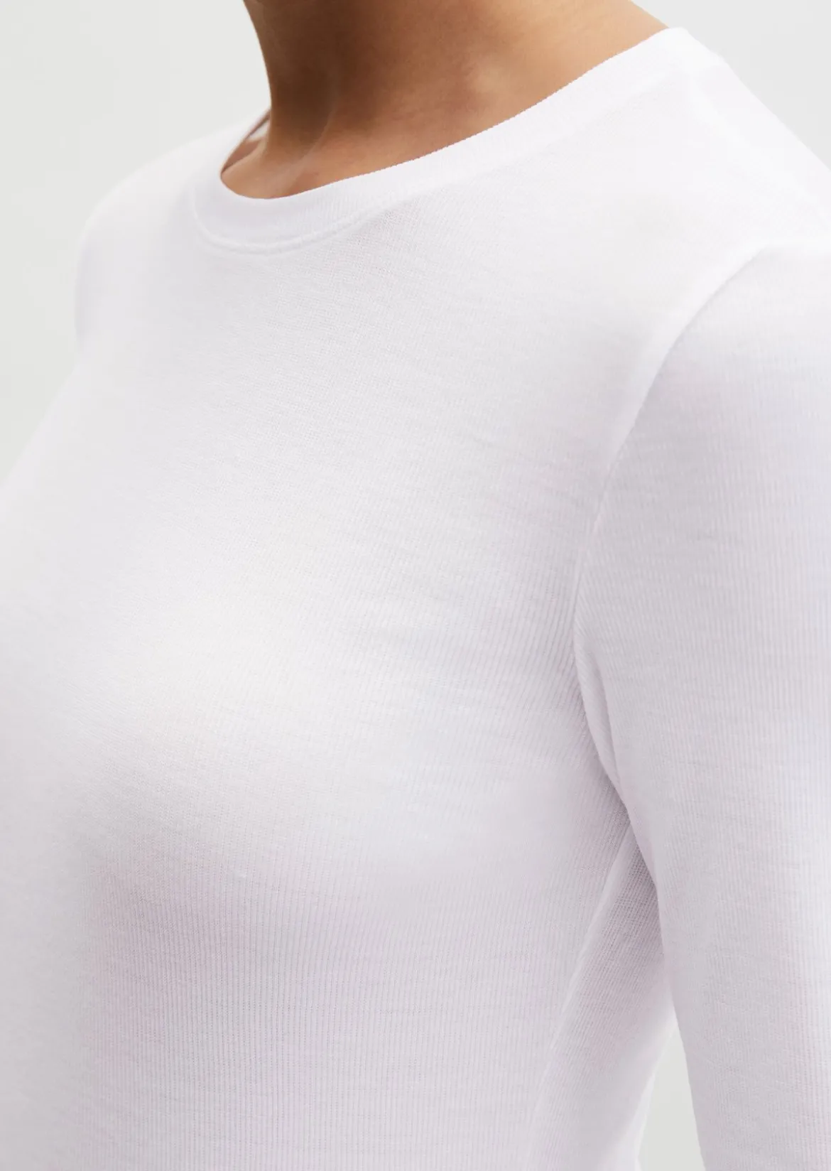 Longsleeve slim garment-dyed aus Rippjersey