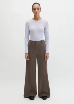 Longsleeve slim garment-dyed aus Rippjersey