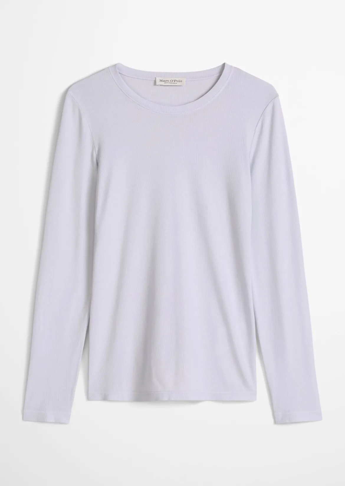 Longsleeve slim garment-dyed aus Rippjersey
