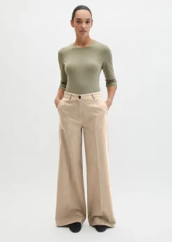 Longsleeve slim garment-dyed aus Rippjersey