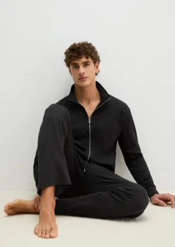 Lounge-Jacke aus schwerem Interlock Jersey