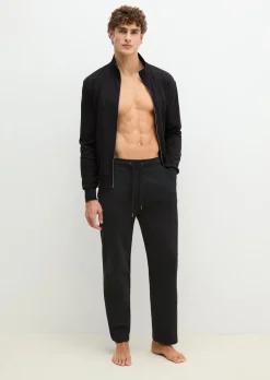 Lounge-Joggpants regular aus schwerem Interlock Jersey