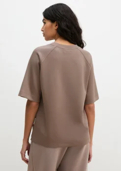 Lounge-Shirt aus weichem Materialmix
