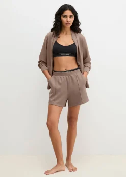 Lounge-Shorts aus weichem Materialmix