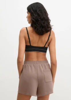 Lounge-Shorts aus weichem Materialmix