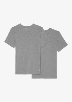 Lounge-T-Shirt mit Rundhalsausschnitt im 2er Set