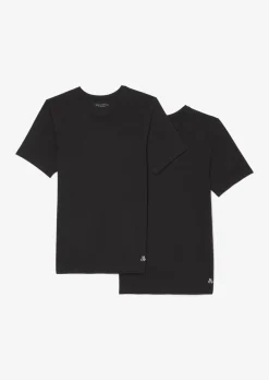 Lounge-T-Shirt mit Rundhalsausschnitt im 2er Set