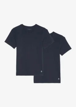 Lounge-T-Shirt mit Rundhalsausschnitt im 2er Set
