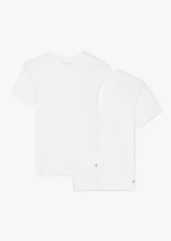 Lounge-T-Shirt mit Rundhalsausschnitt im 2er Set
