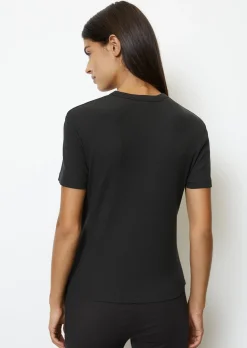 Lounge-T-Shirt slim aus Bio-Baumwolle-Mix mit TENCEL™ Modal