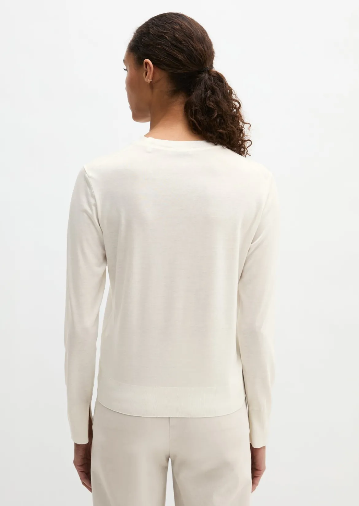 Luxury Longsleeve relaxed aus TENCEL™ Lyocell-Baumwolle-Mix