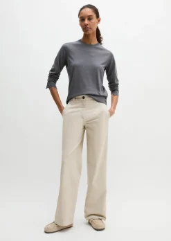 Luxury Longsleeve relaxed aus TENCEL™ Lyocell-Baumwolle-Mix