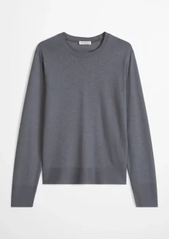 Luxury Longsleeve relaxed aus TENCEL™ Lyocell-Baumwolle-Mix