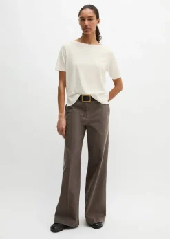 Luxury T-Shirt regular aus TENCEL™ Lyocell-Baumwolle-Mix