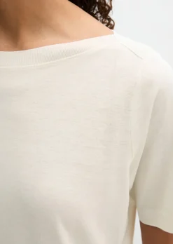 Luxury T-Shirt regular aus TENCEL™ Lyocell-Baumwolle-Mix
