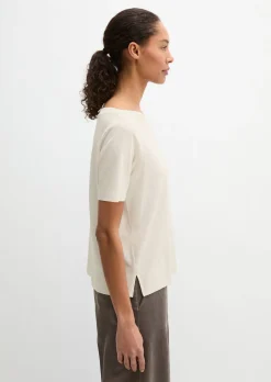 Luxury T-Shirt regular aus TENCEL™ Lyocell-Baumwolle-Mix