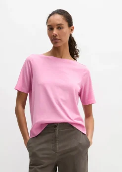 Luxury T-Shirt regular aus TENCEL™ Lyocell-Baumwolle-Mix