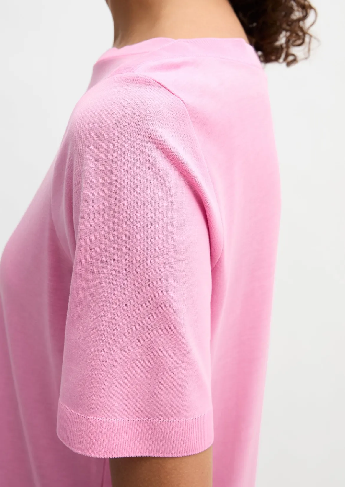 Luxury T-Shirt regular aus TENCEL™ Lyocell-Baumwolle-Mix