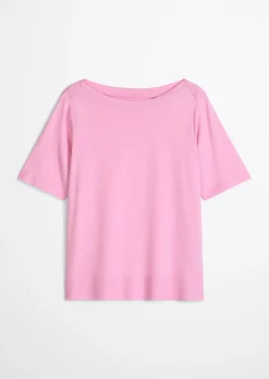 Luxury T-Shirt regular aus TENCEL™ Lyocell-Baumwolle-Mix