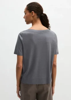 Luxury T-Shirt regular aus TENCEL™ Lyocell-Baumwolle-Mix