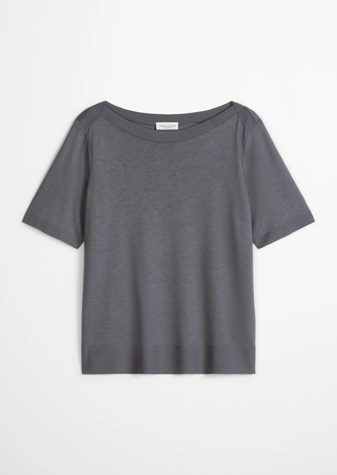 Luxury T-Shirt regular aus TENCEL™ Lyocell-Baumwolle-Mix