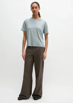 Luxury T-Shirt regular aus TENCEL™ Lyocell-Baumwolle-Mix