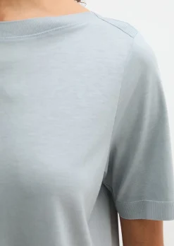 Luxury T-Shirt regular aus TENCEL™ Lyocell-Baumwolle-Mix