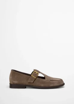 Mary-Jane Loafer Model Fiona aus weichem Veloursleder