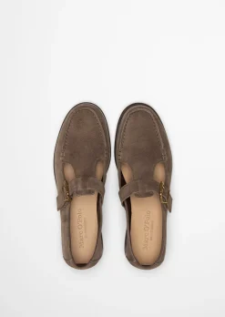 Mary-Jane Loafer Model Fiona aus weichem Veloursleder