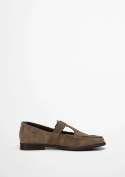 Mary-Jane Loafer Model Fiona aus weichem Veloursleder