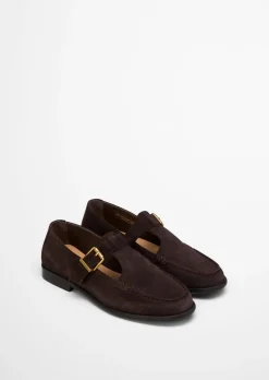 Mary-Jane Loafer Model Fiona aus weichem Veloursleder