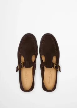 Mary-Jane Loafer Model Fiona aus weichem Veloursleder
