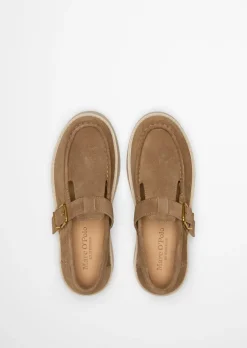 Mary-Jane-Loafer Model Pia aus weichem Veloursleder