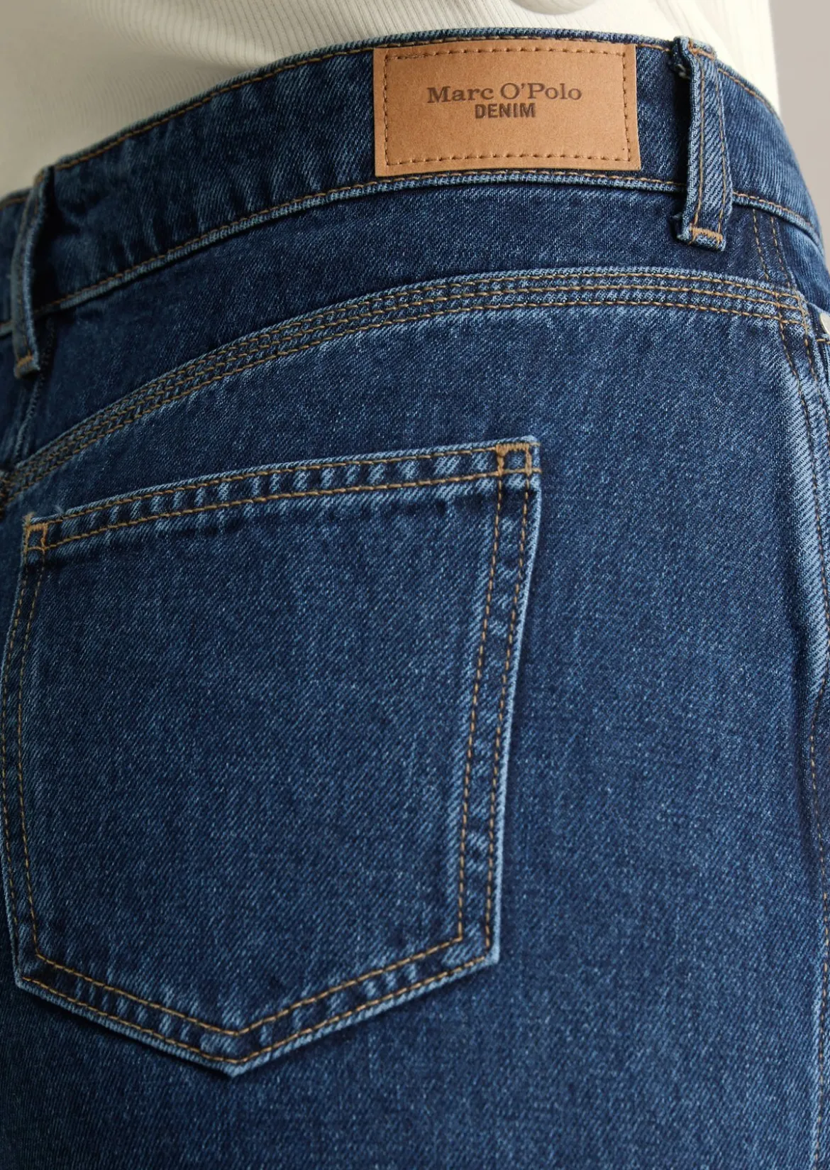 Maxi-Jeansrock regular aus Rigid Denim ohne Elasthan