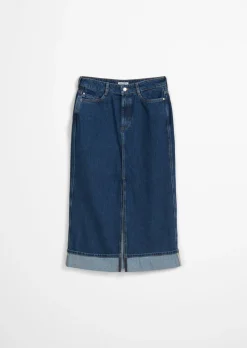 Maxi-Jeansrock regular aus Rigid Denim ohne Elasthan